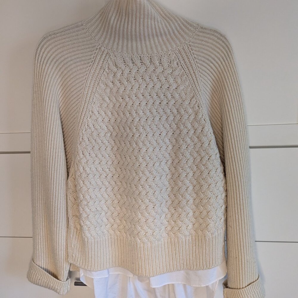 AllSaints Knit Layered Sweater Womens Medium Wool/Cashmere Sweater - Picture 2 of 5